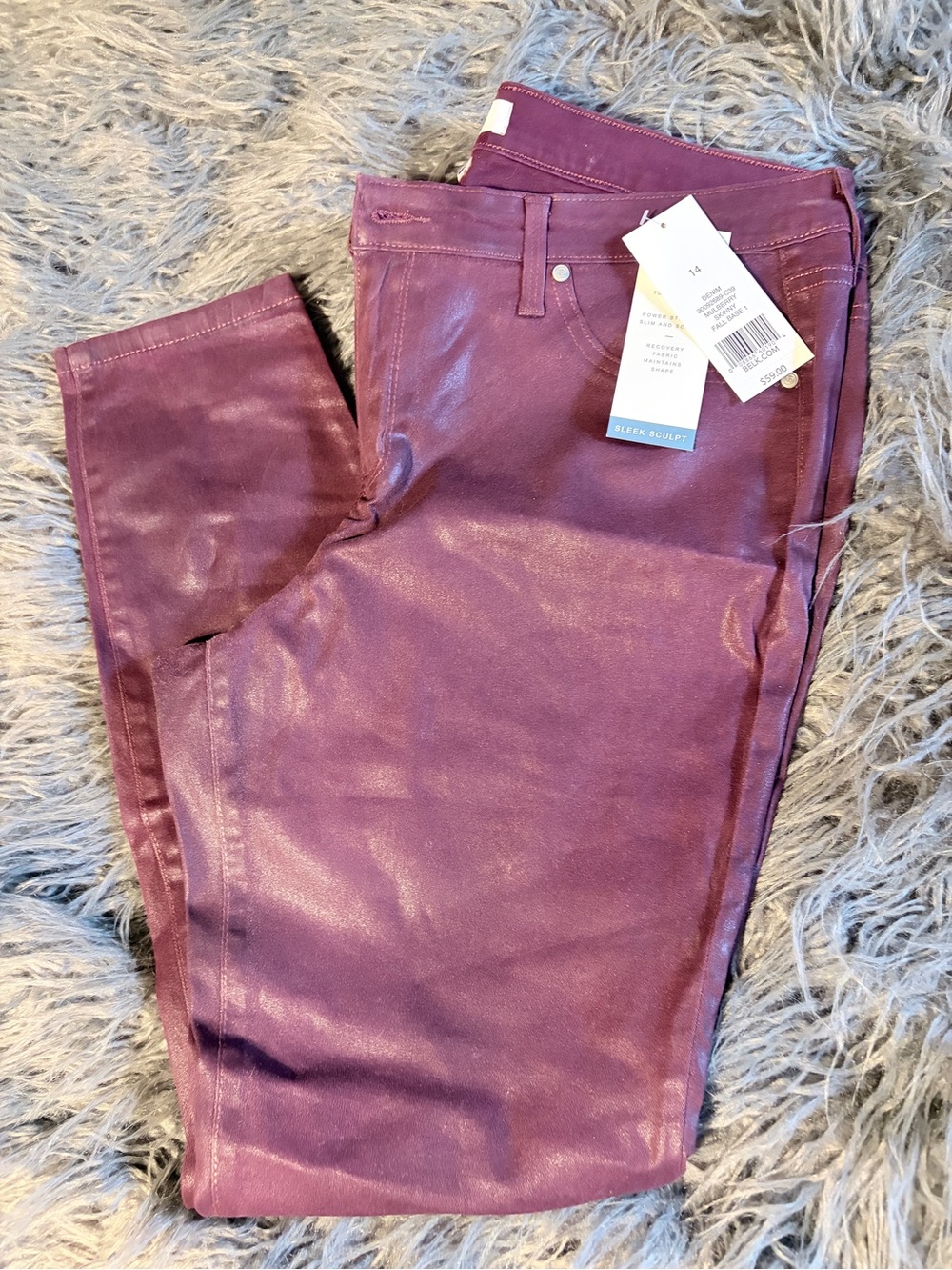 New Directions  burgundy  Skinny Jeans size 14